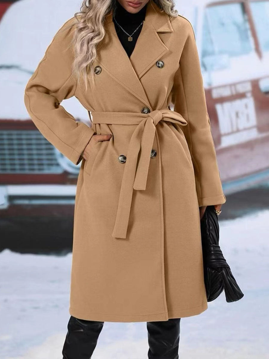 Trench Coat Long Ceinturé Chic Hiver | VISTORRA