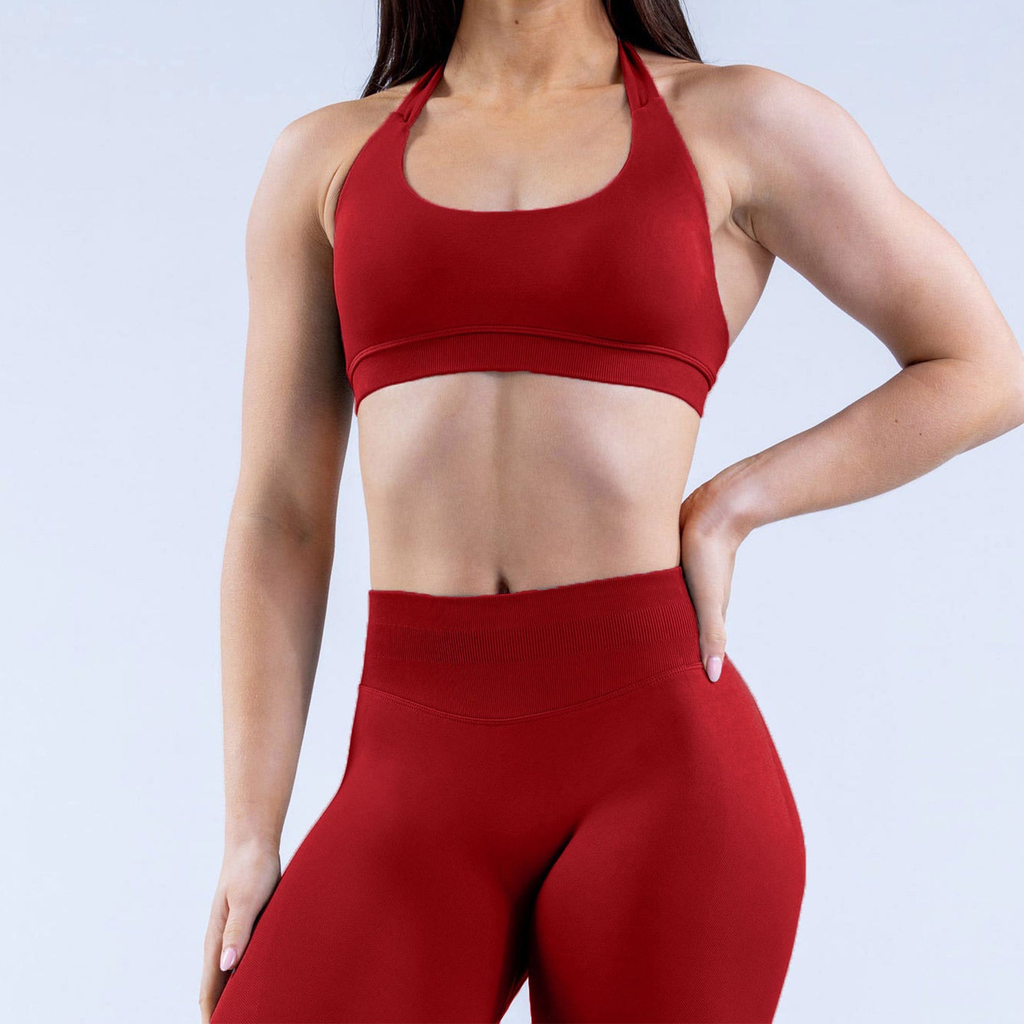 Matte Nylon Seamless Sports Bra