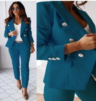 Ensemble Blazer Croisé & Pantalon Ajusté | VISTORRA