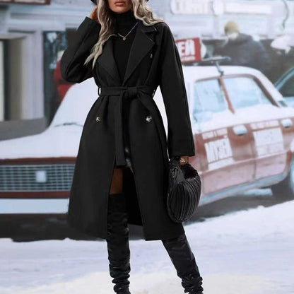 Trench Coat Long Ceinturé Chic Hiver | VISTORRA