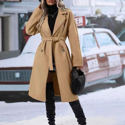 Trench Coat Long Ceinturé Chic Hiver | VISTORRA