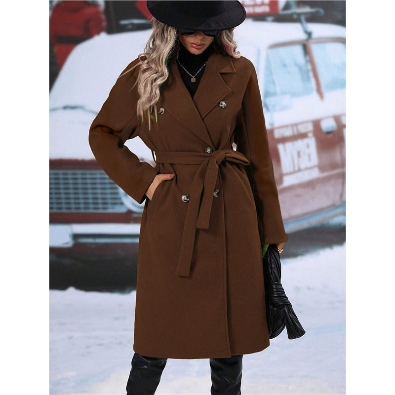 Trench Coat Long Ceinturé Chic Hiver | VISTORRA