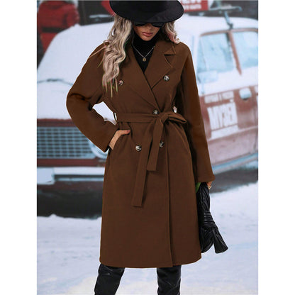 Trench Coat Long Ceinturé Chic Hiver | VISTORRA