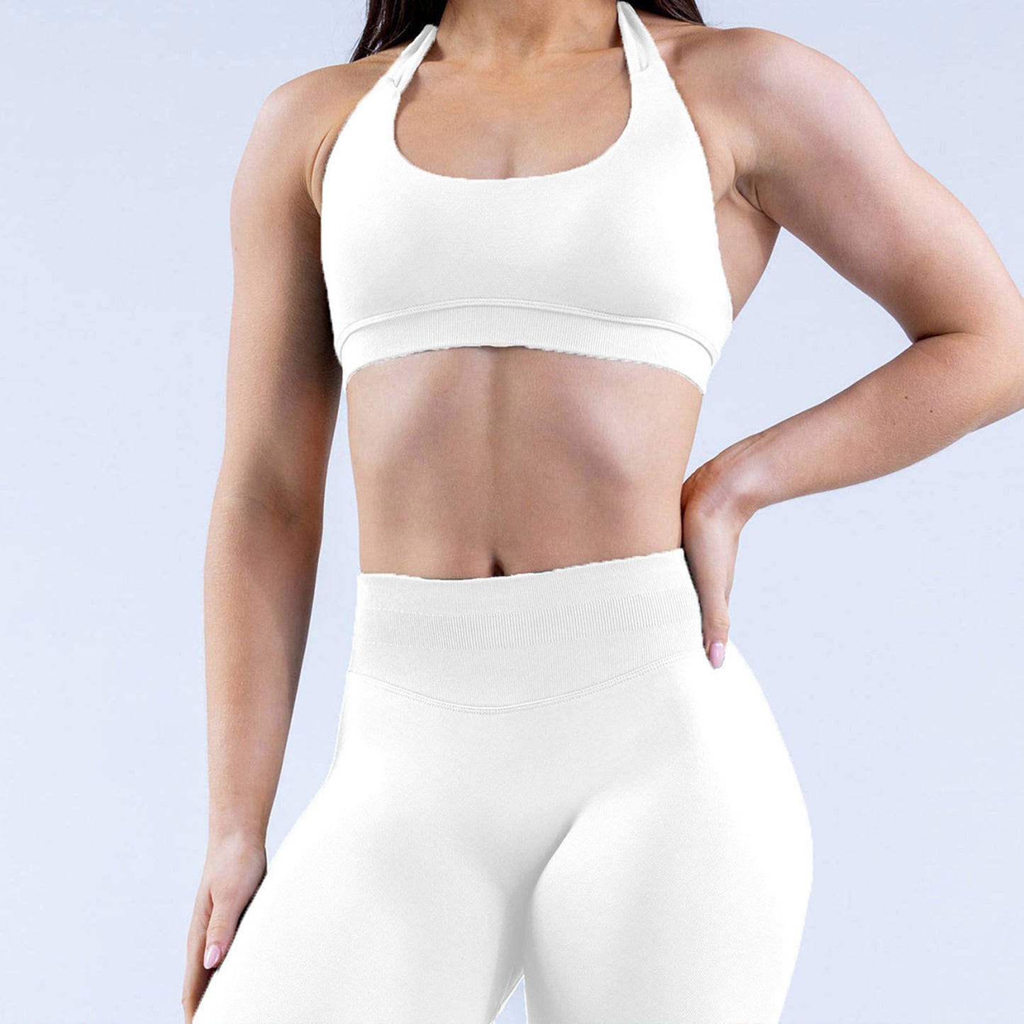 Matte Nylon Seamless Sports Bra