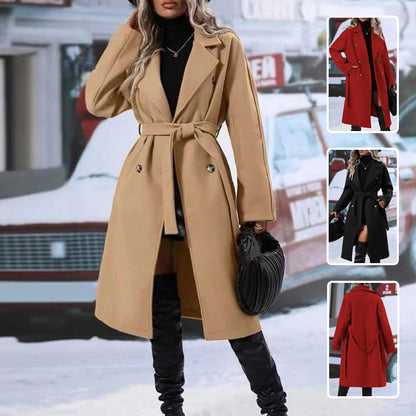 Trench Coat Long Ceinturé Chic Hiver | VISTORRA