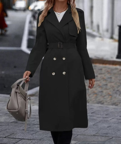 Trench Coat Long Ceinturé Chic Hiver | VISTORRA