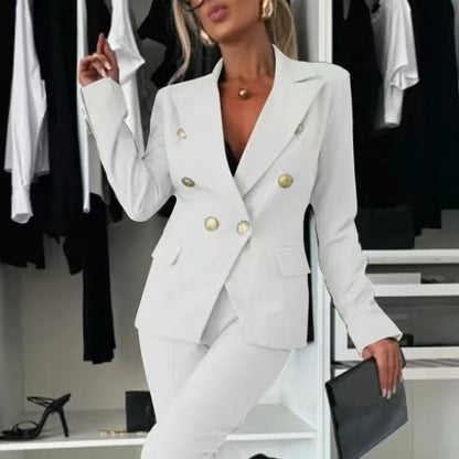 Ensemble Blazer Croisé & Pantalon Ajusté | VISTORRA