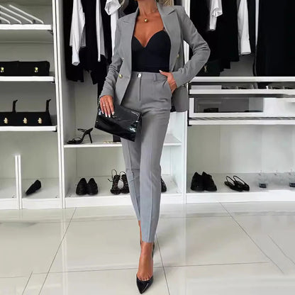 Ensemble Blazer Croisé & Pantalon Ajusté | VISTORRA
